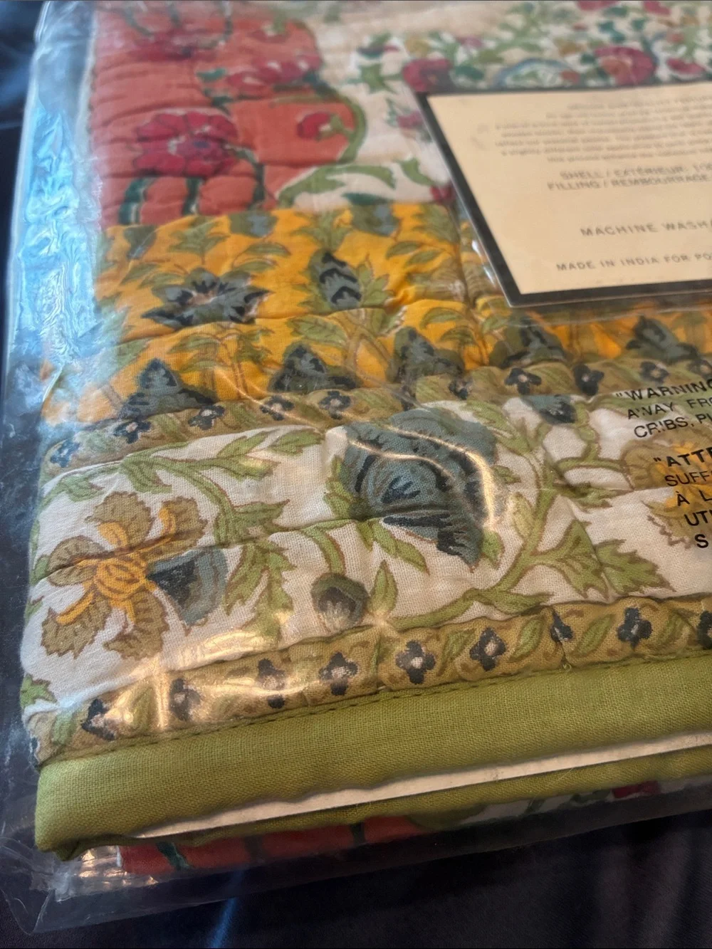 NEW Pottery Barn Boho Anisha Patchwork Standard Sham Cotton